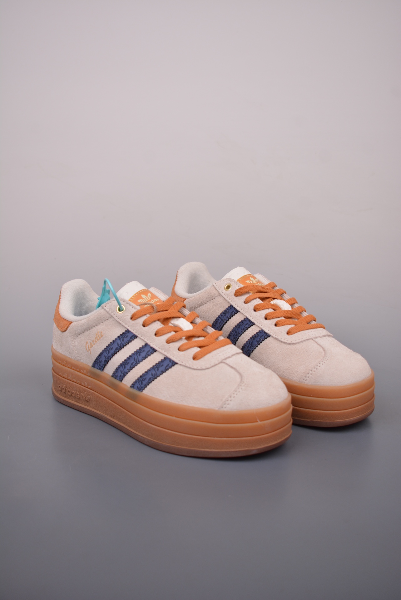 Adidas Originals Gazelle Bold Khaki Dark Blue JQ0955