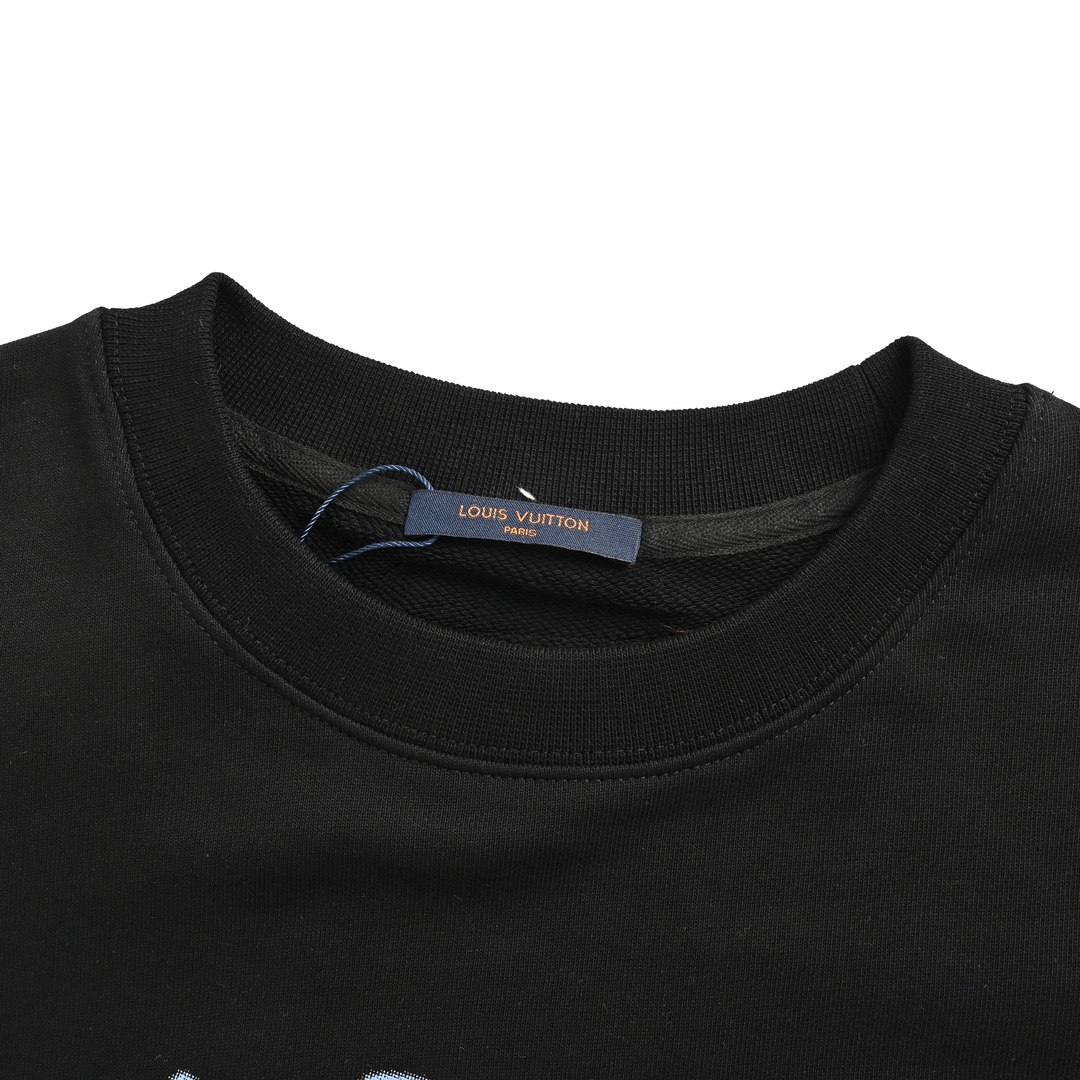 Louis Vuitton 24Fw crewneck sweatshirt with graffiti logo on front and back