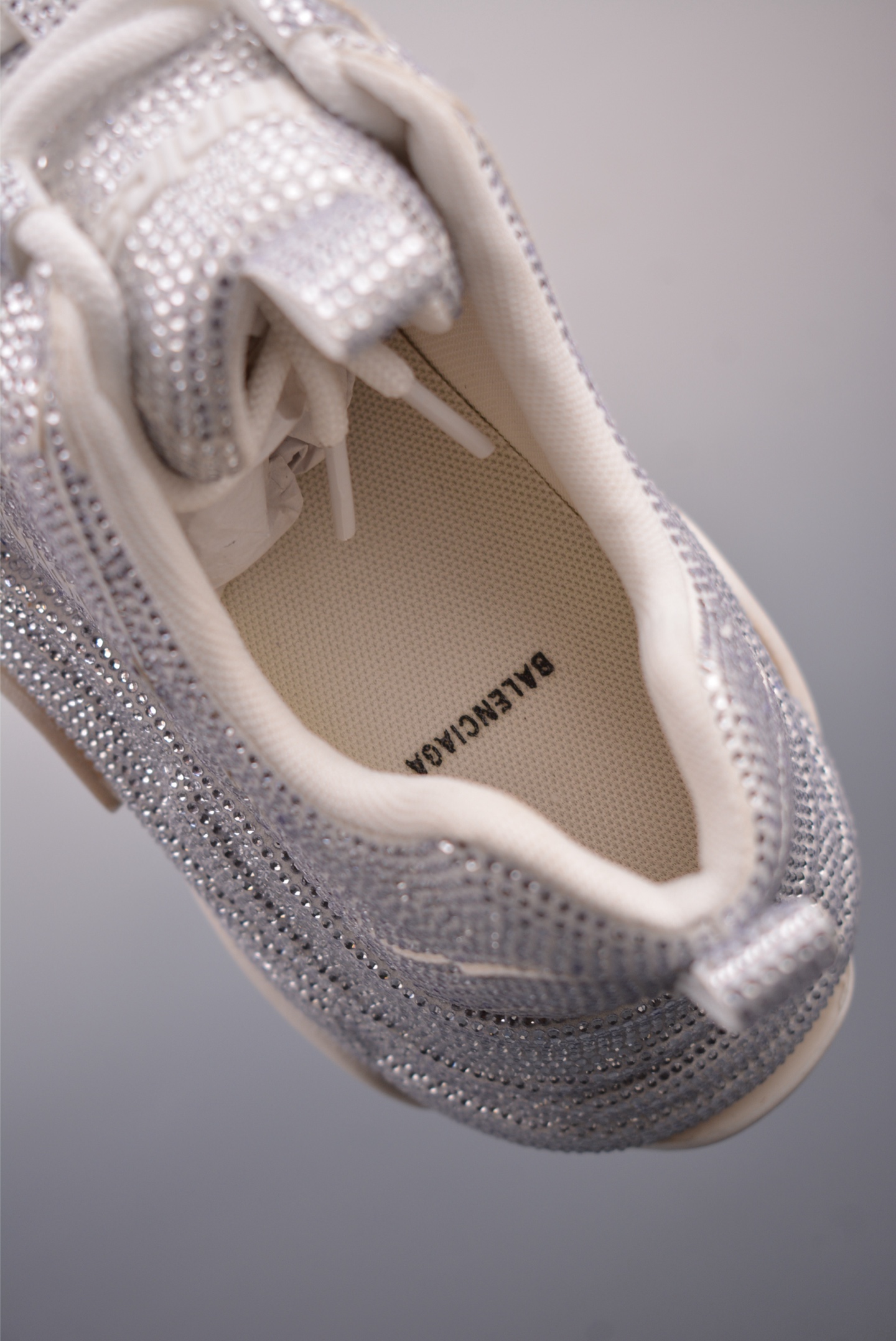 Balenciaga Triple S Trainers Sneaker White Diamonds