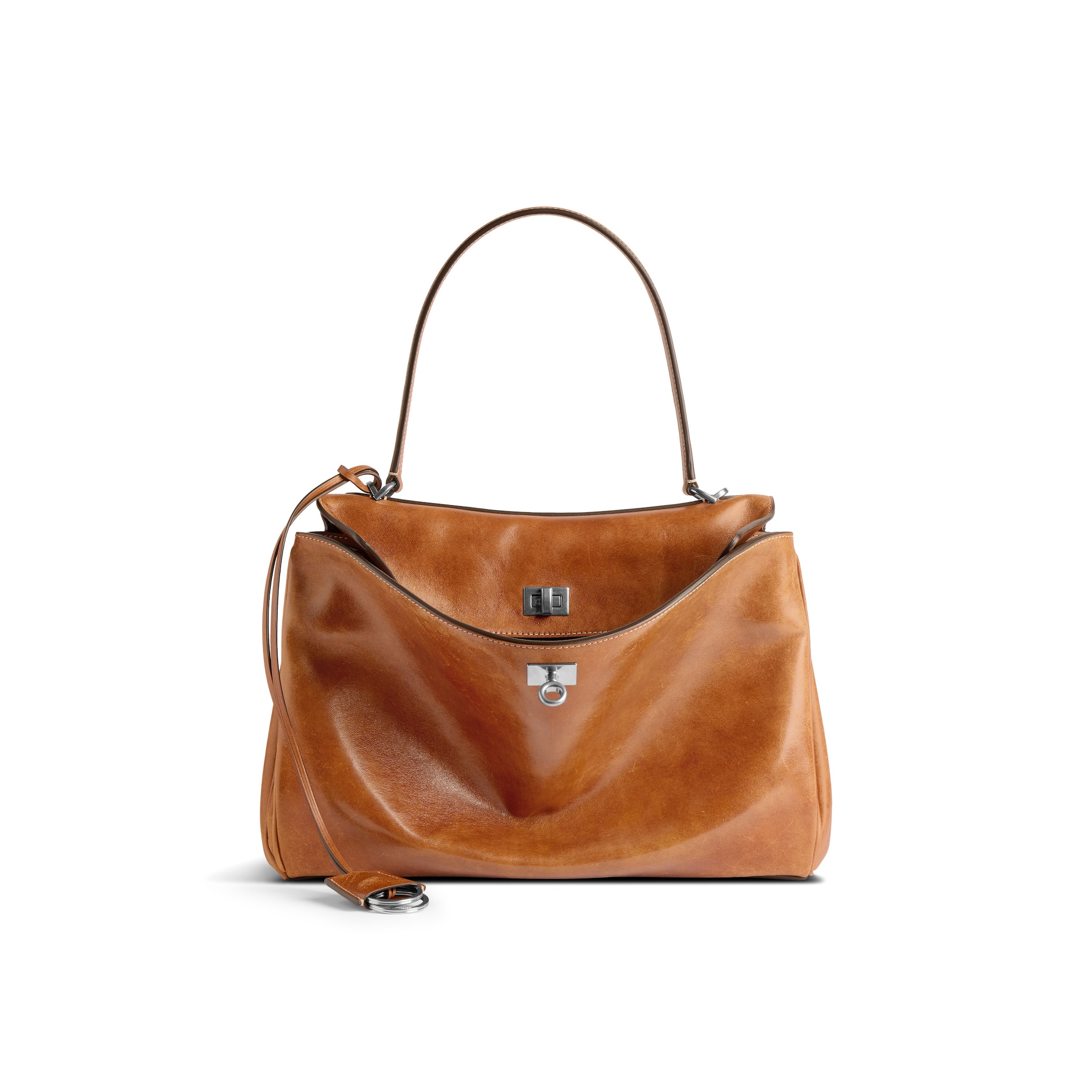 Balenciaga Women's Rodeo Handbag Medium in Tan Cowboy7897722ABP72753