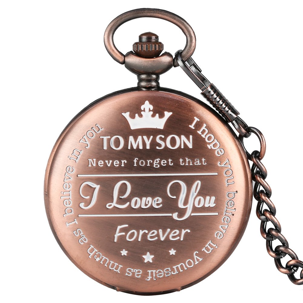 To My Son/Daughter Quartz Pocket Chain Watch