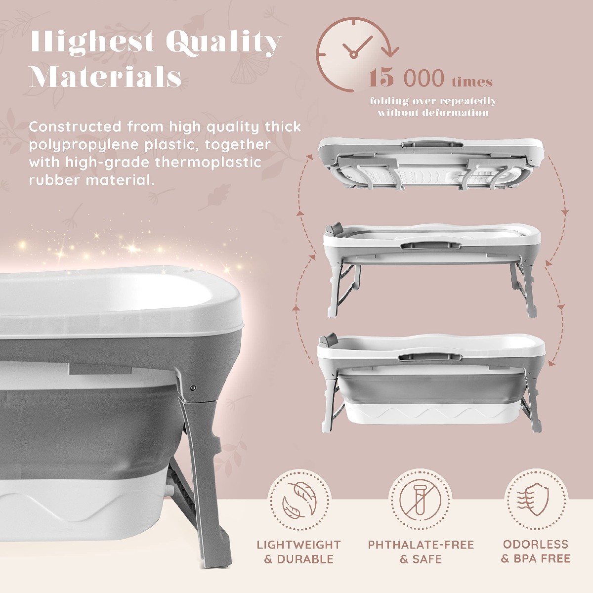 🔥Last Day For Clearance🔥Portable bathtub for adults with LED ambient light + water heater - Christmas special