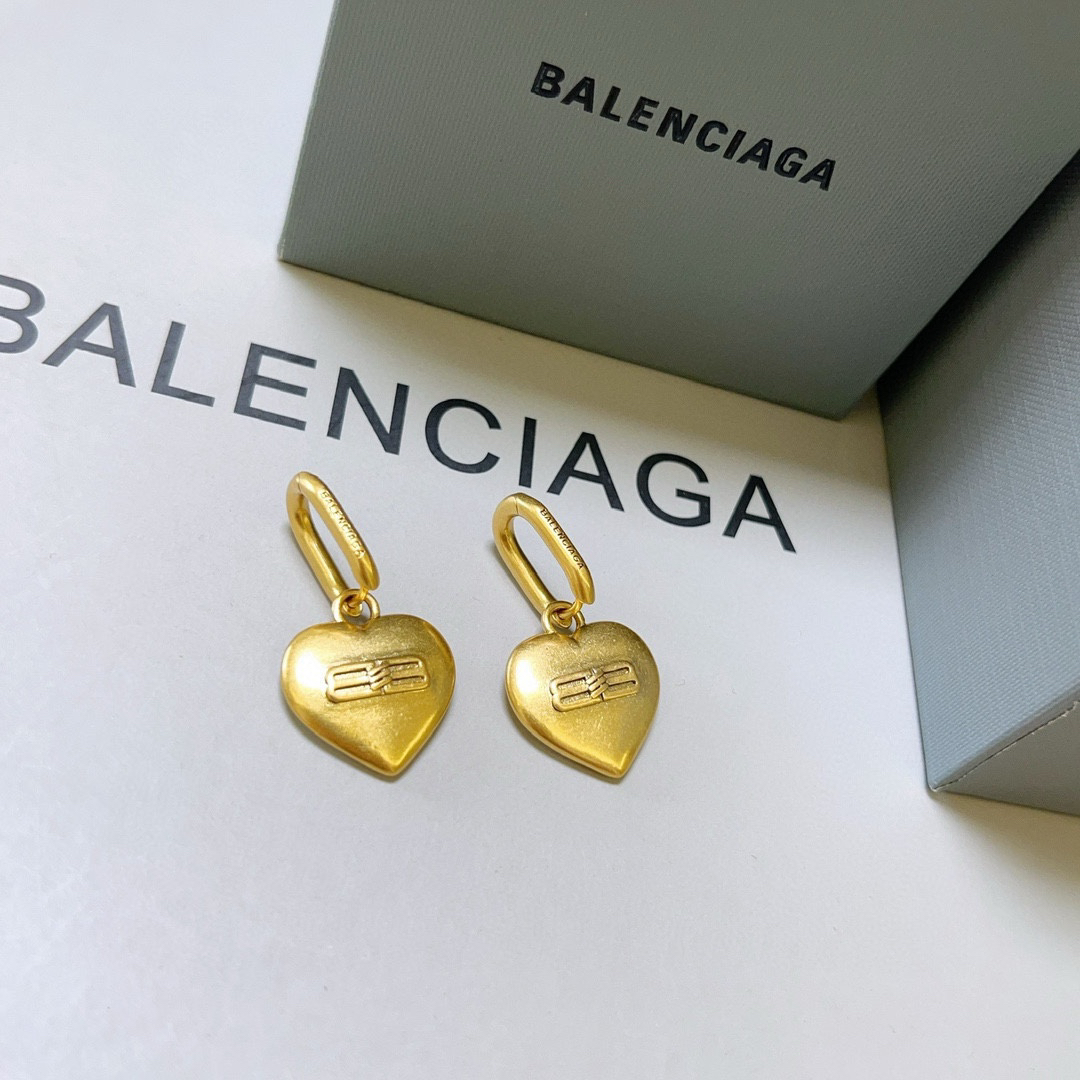 Balenciaga BB Heart Earrings