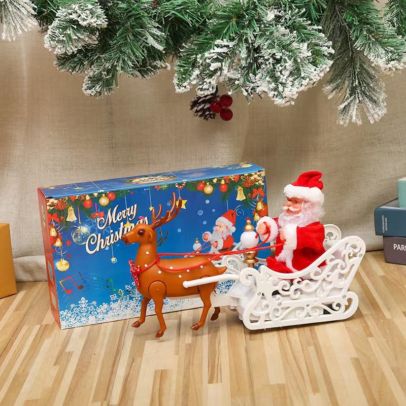 🔥Electric Climbing Santa Musical Toy - (Santa is coming to town - 🎁🌲are you ready for the magic?)