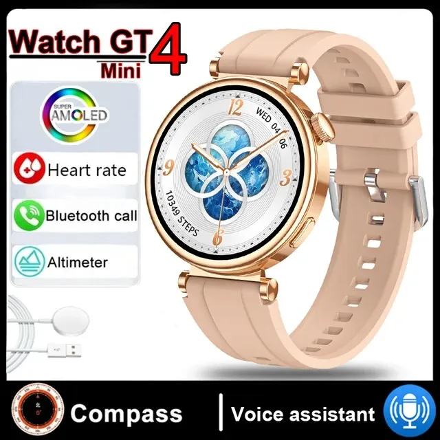 New Women's AMOLED Smartwatch HD Bluetooth Talk 1.3inch Full Screen Touch IP68 Waterproof Women's Smartwatch for Huawei Xiaomi