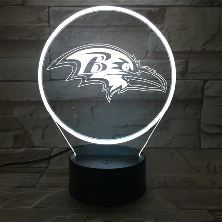 BALTIMORE RAVENS 3D LED LIGHT LAMP
