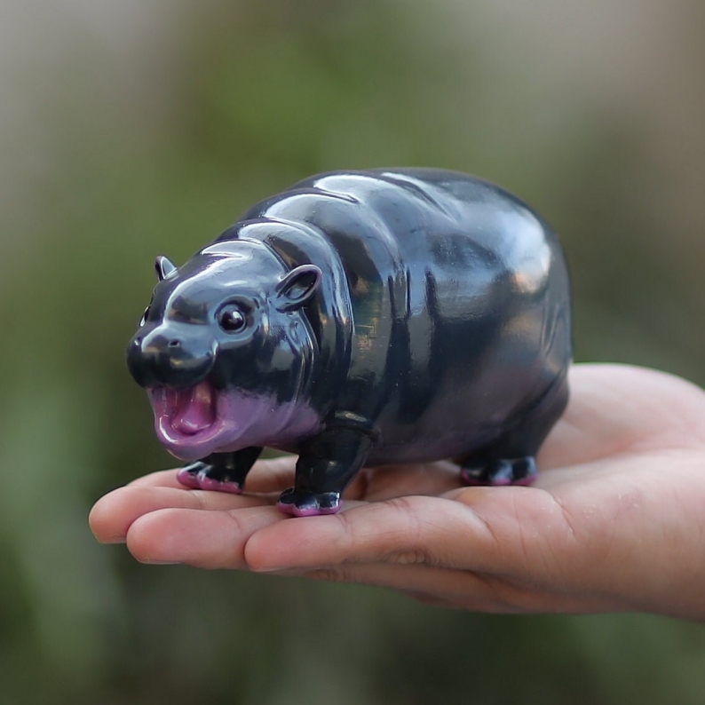 Moo Deng Baby Pygmy Hippo Collectible