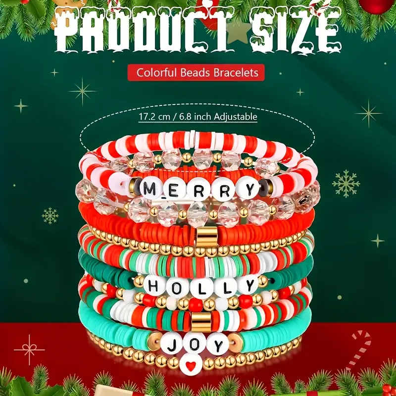 On Sale🔥10-Piece Christmas Holiday Bracelet Set
