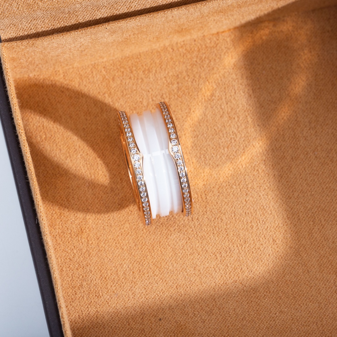 Bulgari Ceramic Diamond Ring