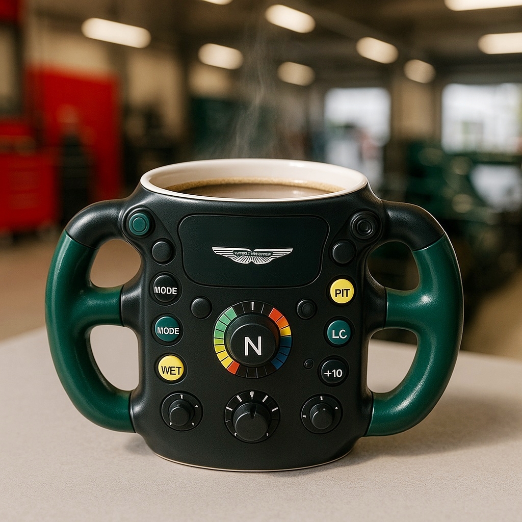 F1 steering wheel mug