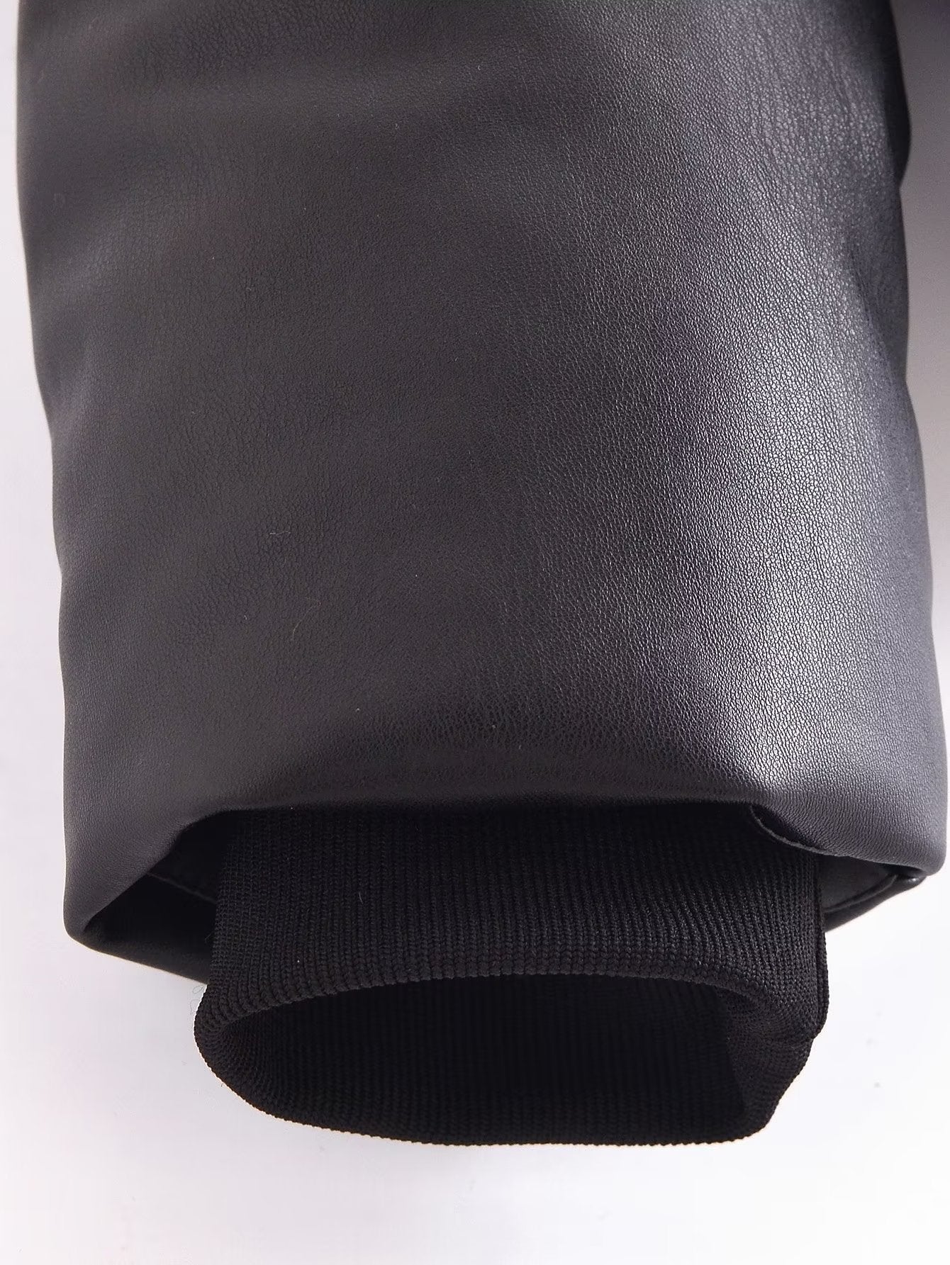 Autumn Women Clothing Faux Leather Faux Leather Loose Casual Cotton Coat