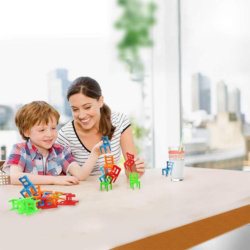 (🌲Early Christmas Sale- SAVE 48% OFF)Chairs Stacking Tower Balancing Game-BUY 2 SETS GET 1 SET NOW！