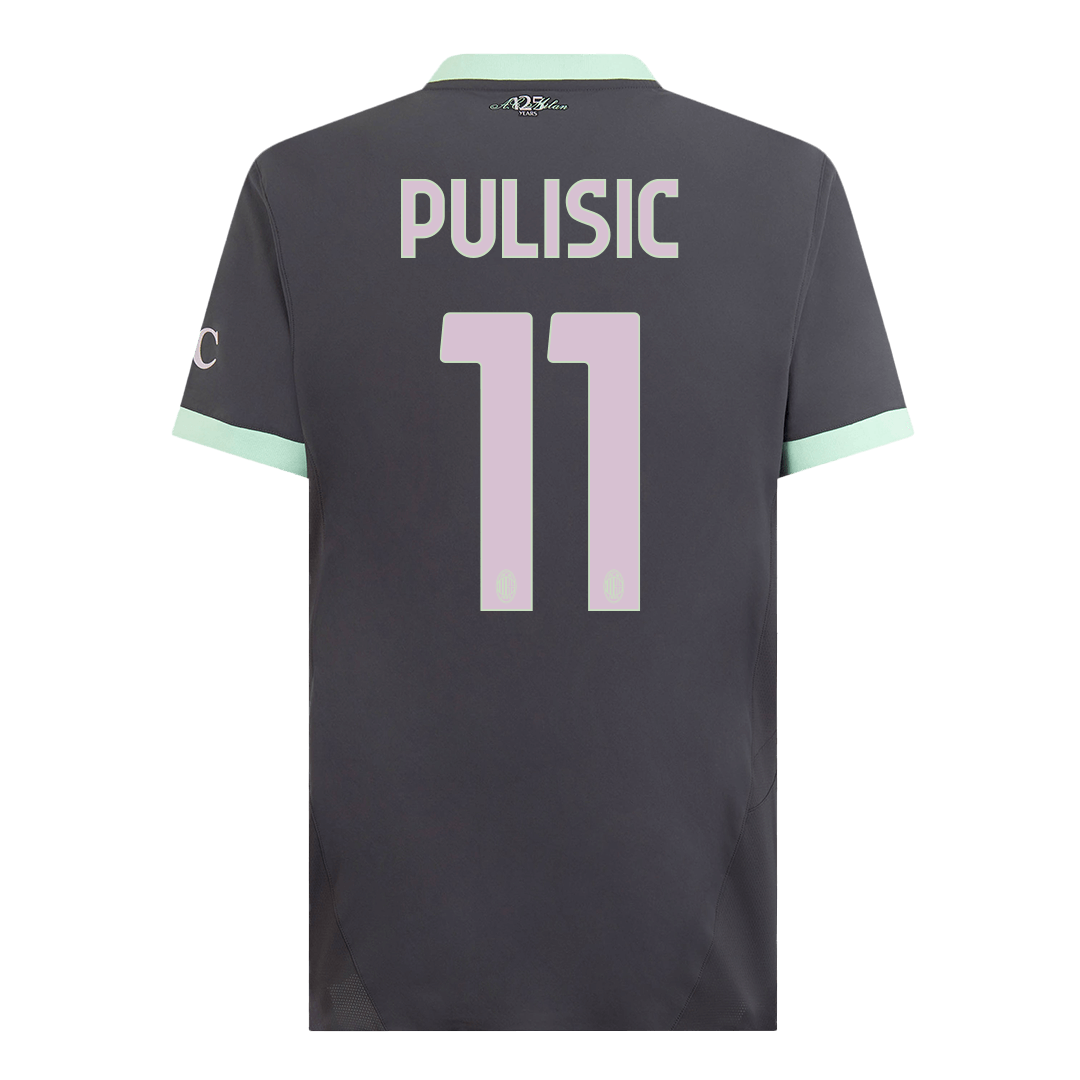 Authentic PULISIC #11 football shirt, Milan third away shirt for the 2024/25 season