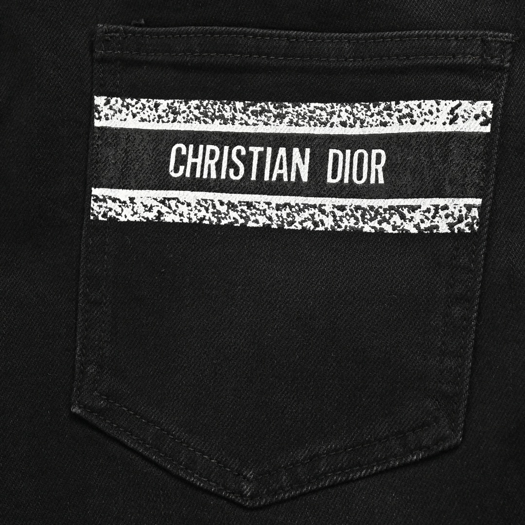Dior 23Fw slogan jeans