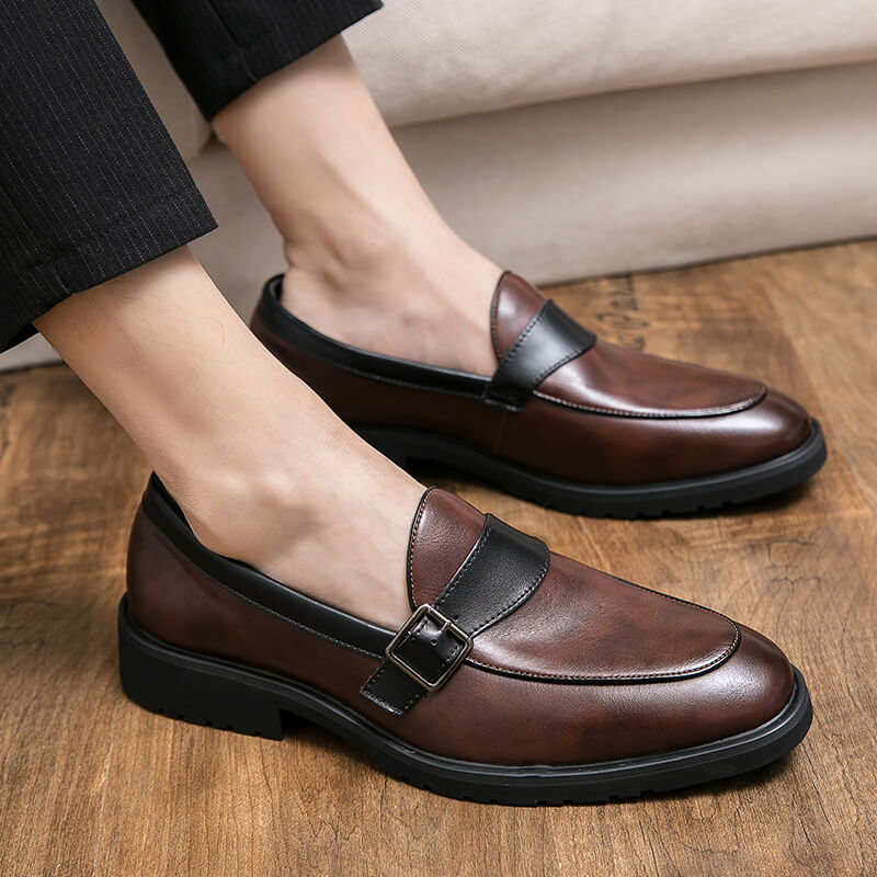 Men's Casual Pointed Toe Leather Shoes