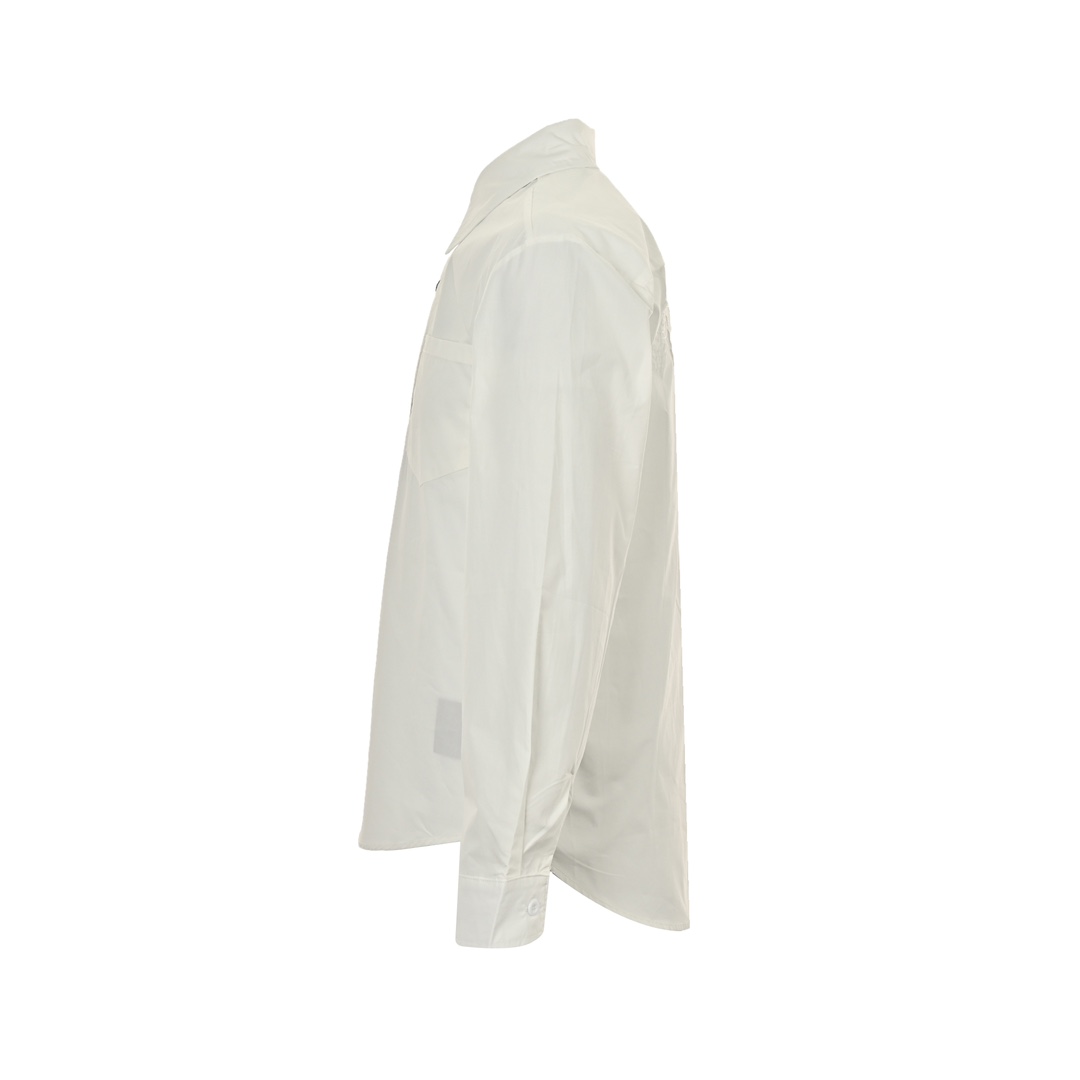 Prada 24Fw back patch lettering long-sleeved shirt