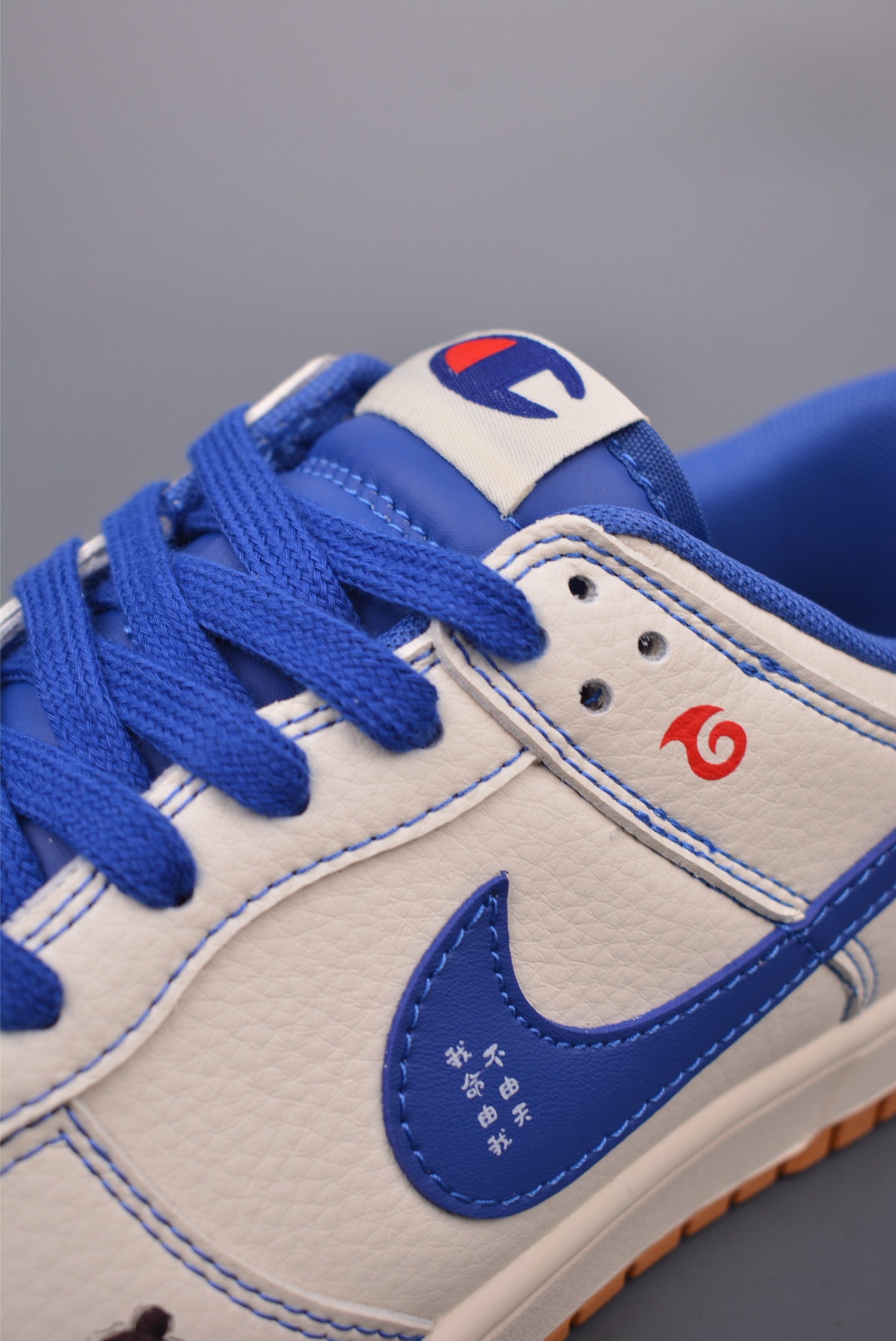 Champion x Nike SB Dunk Low Nezha joint sports shoes Beige Blue XX9923-023
