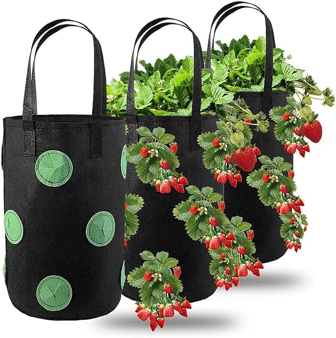 🌱🍓 12 Hole Non-Woven Hanging Grow Bag