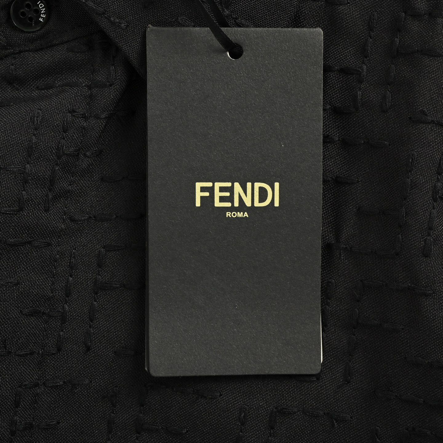 Fendi 25ss dark pattern full print FF suit short-sleeved shirt