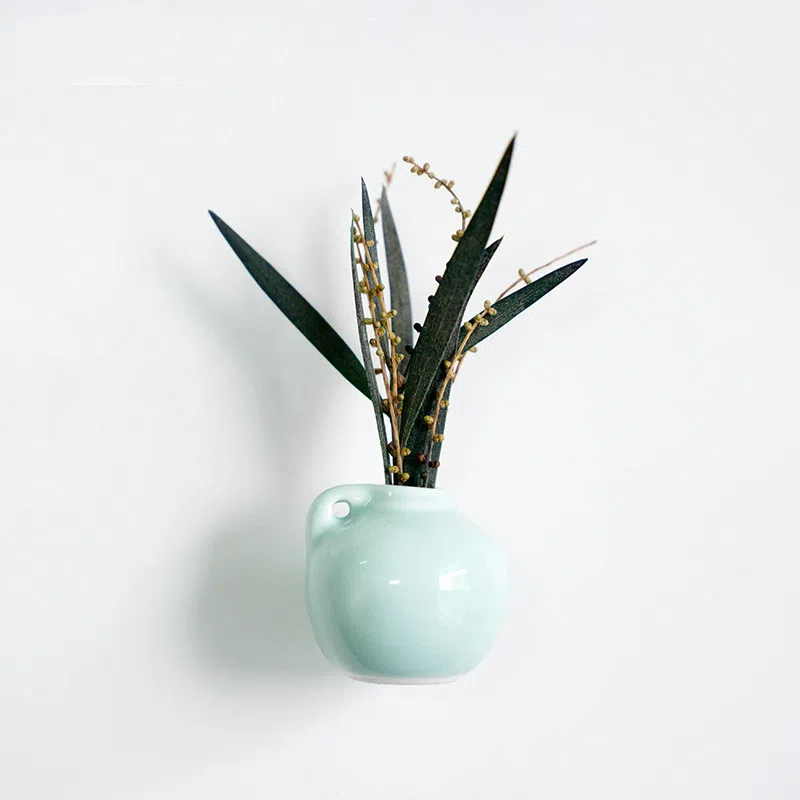 🍁🍁Cute ceramic vase magnetic refrigerator magnet