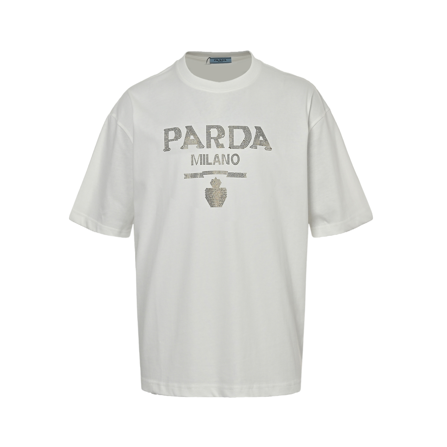 Prada 25ss hot diamond lettering logo short sleeve