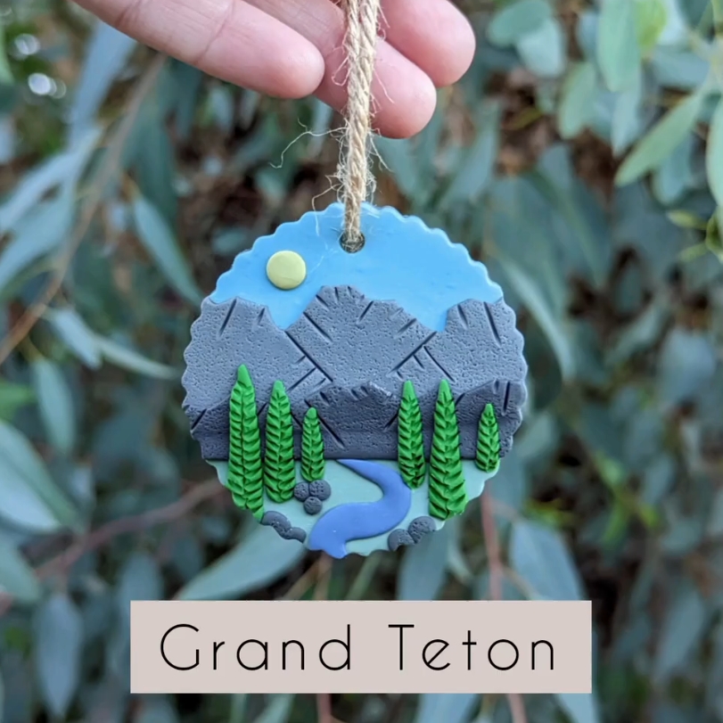 🔥On Sale🔥Handmade National Park Clay Holiday Tree Ornaments