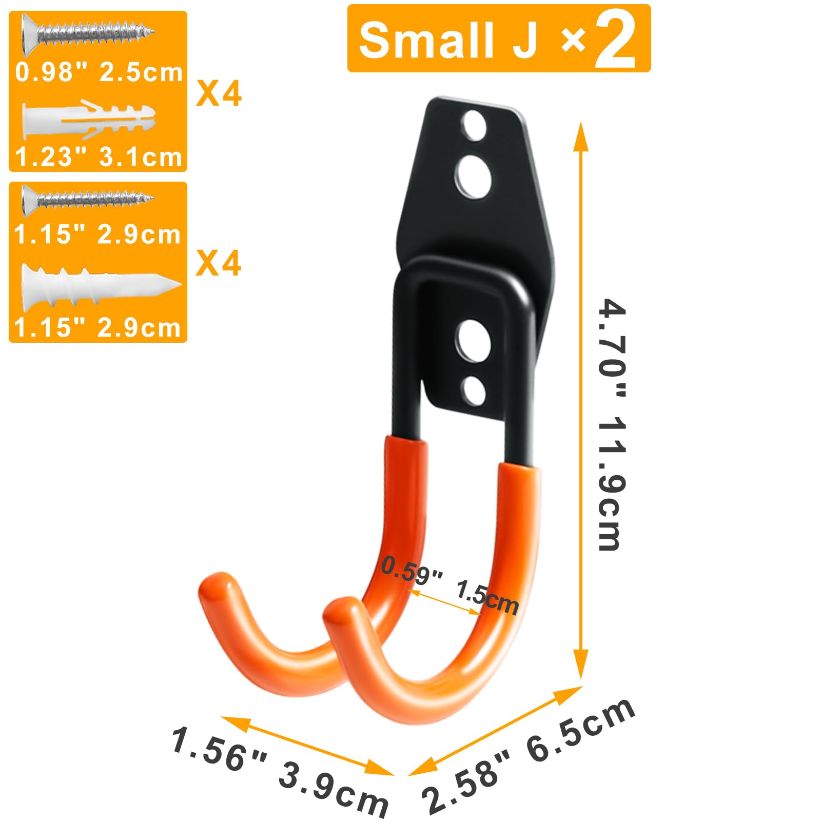 2 Pack Heavy Duty Garage Storage Hooks – Strong, Sturdy & Built to Last! 🔩💪