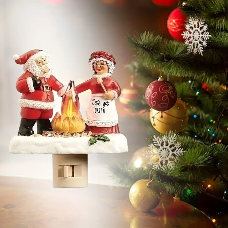🎅🔥Christmas Santa and Mrs. Claus Campfire Nightlight-Buy 2 Packages Free Shipping
