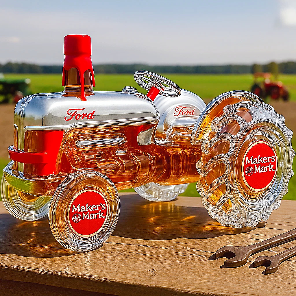 Classic Ford 9N Tractor Whisky Bottle