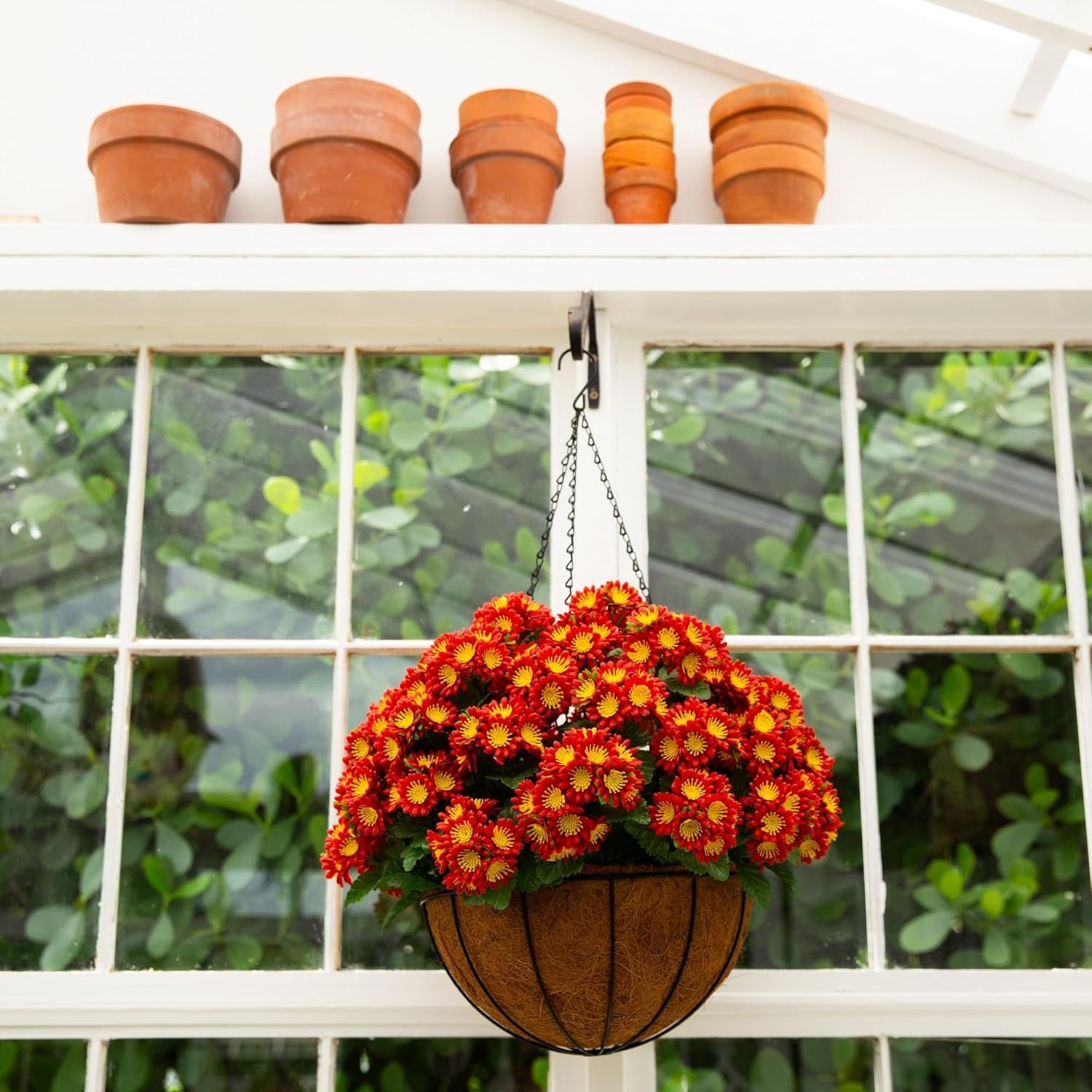 💥Last Day 49% OFF💥UV Resistant Artificial Chrysanthemum Hanging Basket