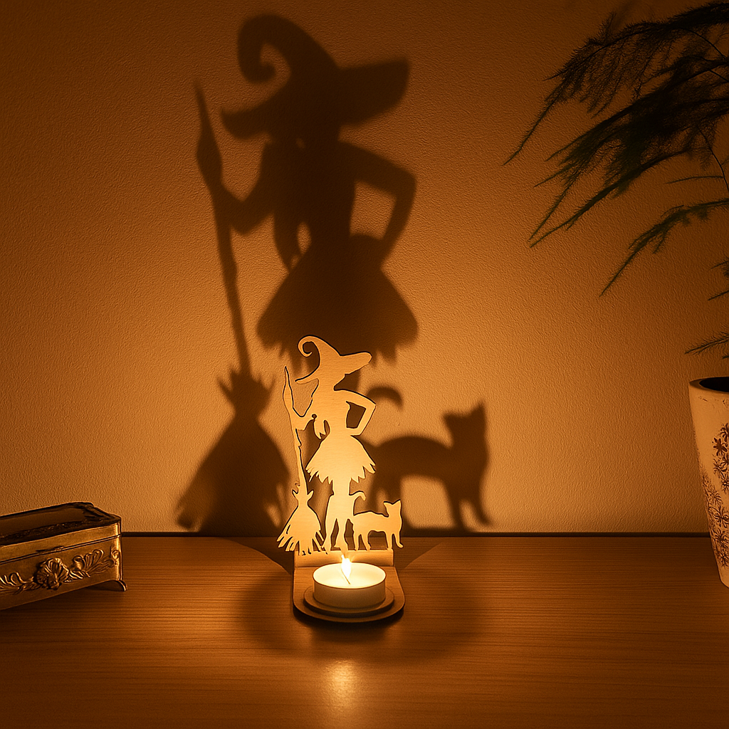 Halloween party decoration candle shadows