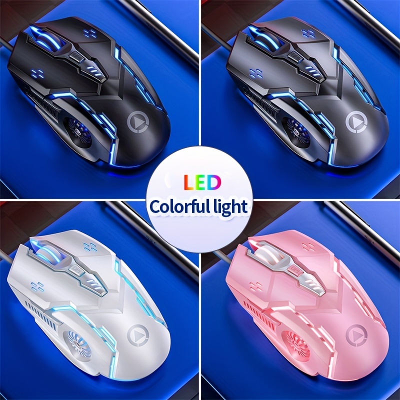 Upgrade Your Gaming Experience: RGB Wired Gaming Mouse With Silent Clicks, LED Backlight, 3200dpi and 6 Buttons!