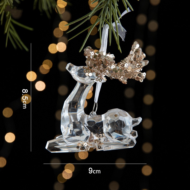 🎅2024 Christmas Promos🔥Christmas decorations sequins acrylic transparent pendant