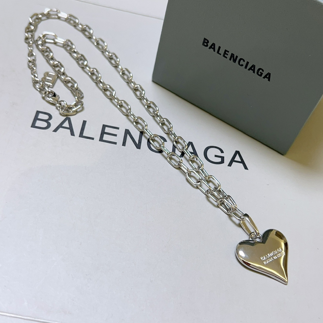Balenciaga Heart Chain Necklace