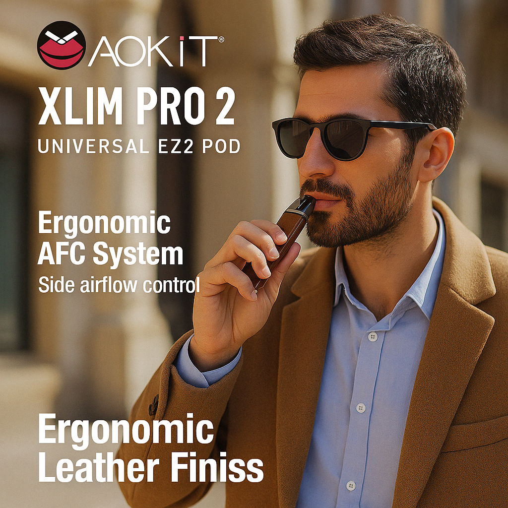 XLIM PRO 2 – Elegant Leather Vape | Brown Business Edition | EZ2 Pod Compatible