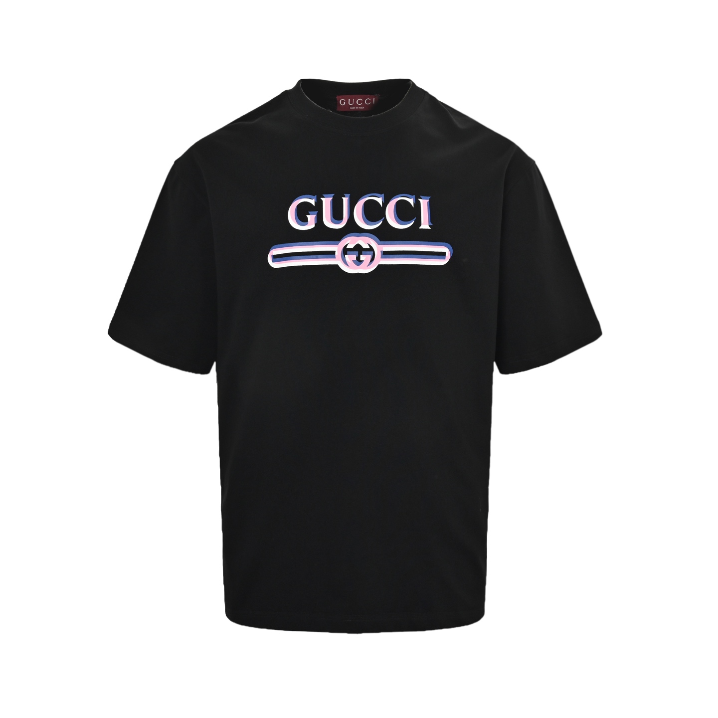 Gucci 25ss double belt logo print short sleeves
