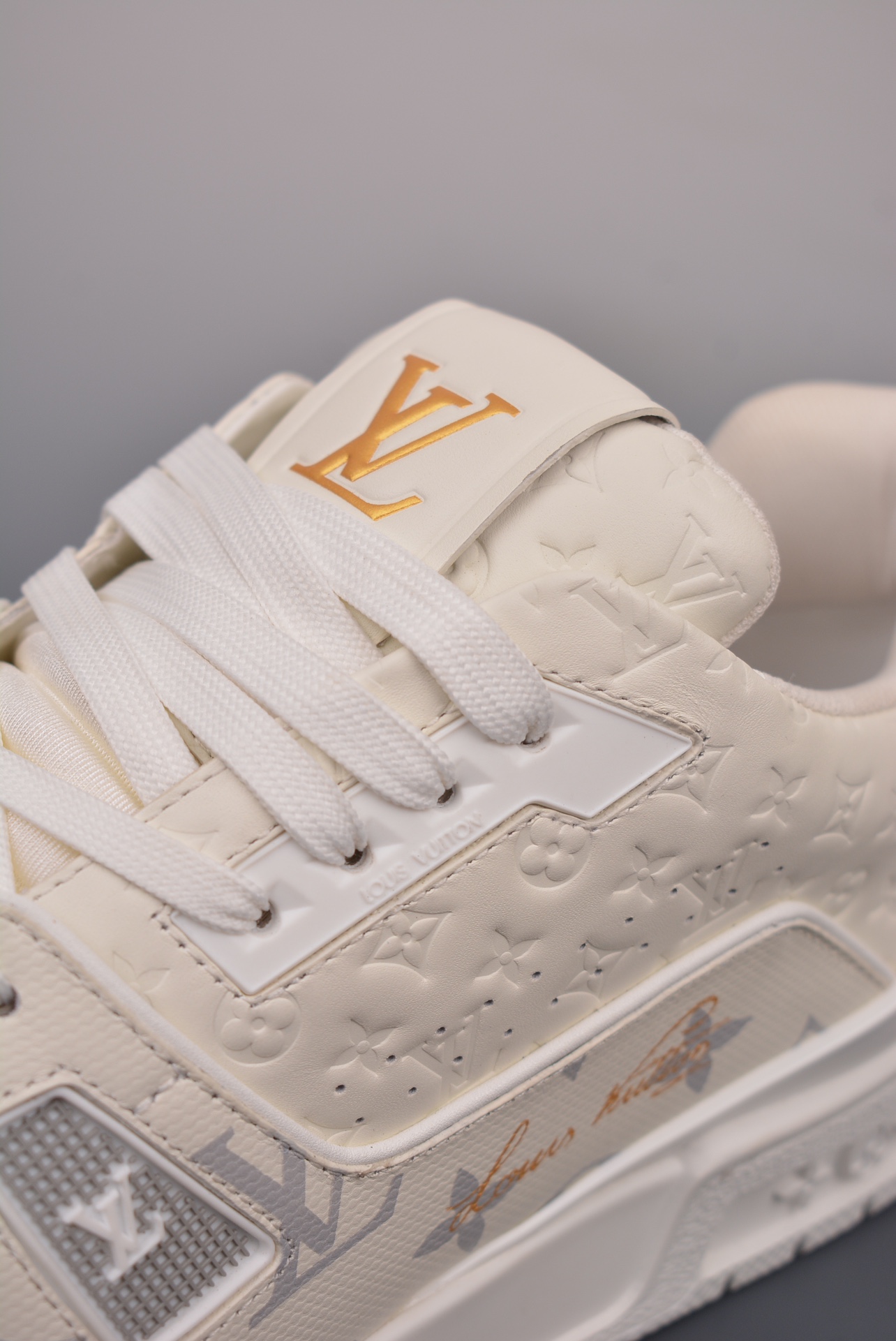 Louis Vuitton Trainer Sneaker Low Off-White Jacquard 1ADF5C