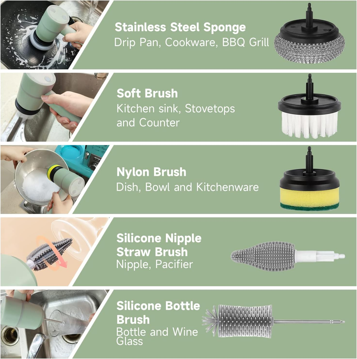 Green Electric Spin Scrubber