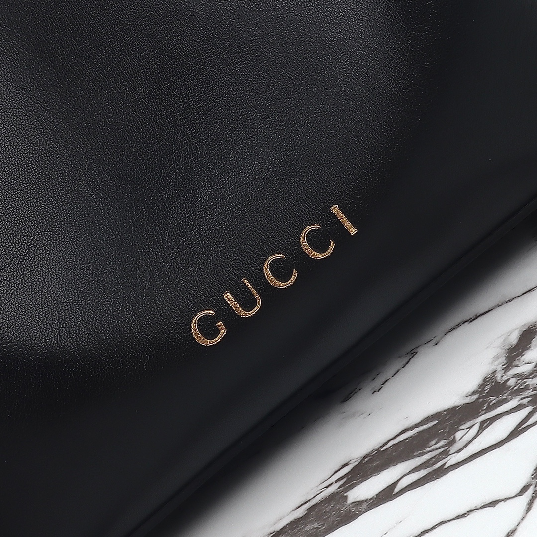 Gucci GG Emblem small bucket bag 815118 AAEC2 1000