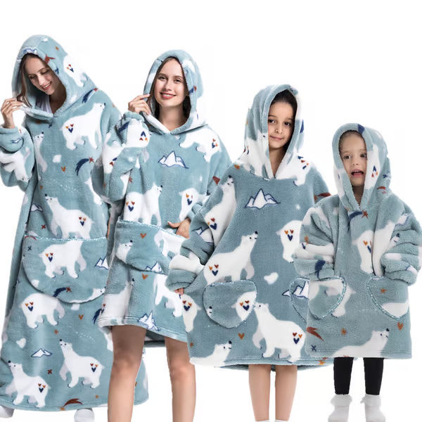 Cozy Oversized Blanket Hoodie with Big Pocket