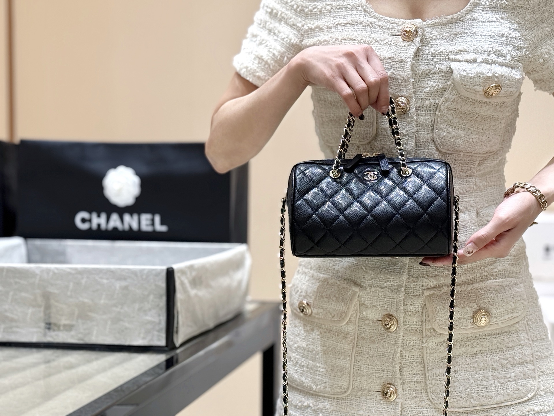 Chanel 25P Spring/Summer Preview Collection mini bowling bag AP4474