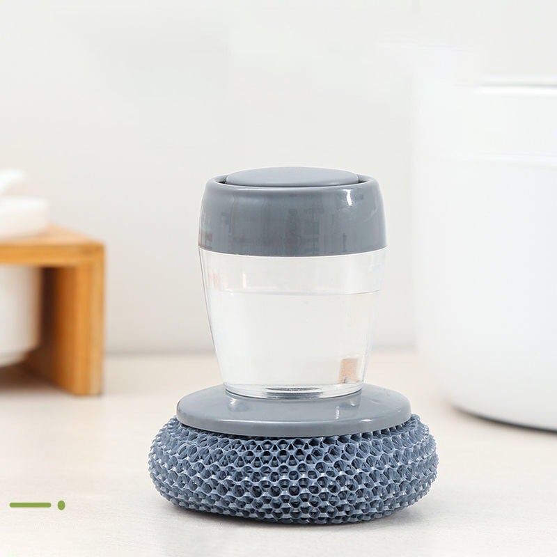 🔥Last Day 50% OFF🔥Kitchen Soap Dispensing Palm Brush🔥BUY 3 GET 4 STEEL WIRE BALL FREE