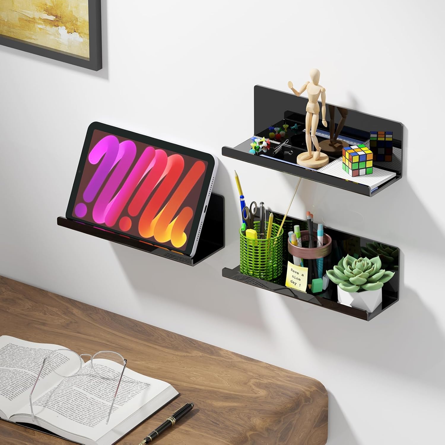 Acrylic Floating Shelves for Wall No Drilling