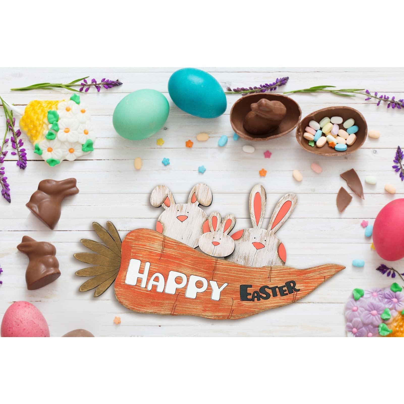 🔥Last Day Promotion-[SAVE 50% OFF]--Happy Easter Bunny Carrot Sign Decoration--BUY 2 GET FREE SHIPPING