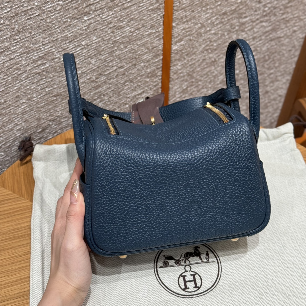 Hermès Lindy 7PBlue presse bag (handmade to order)