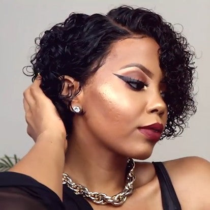 New AFFORDABLE CURLY BOB LACE FRONT BASIC CAP WIG