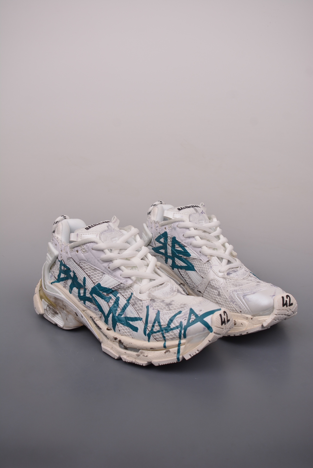 BALENCIAGA Runner SneakerWhiteWater Blue