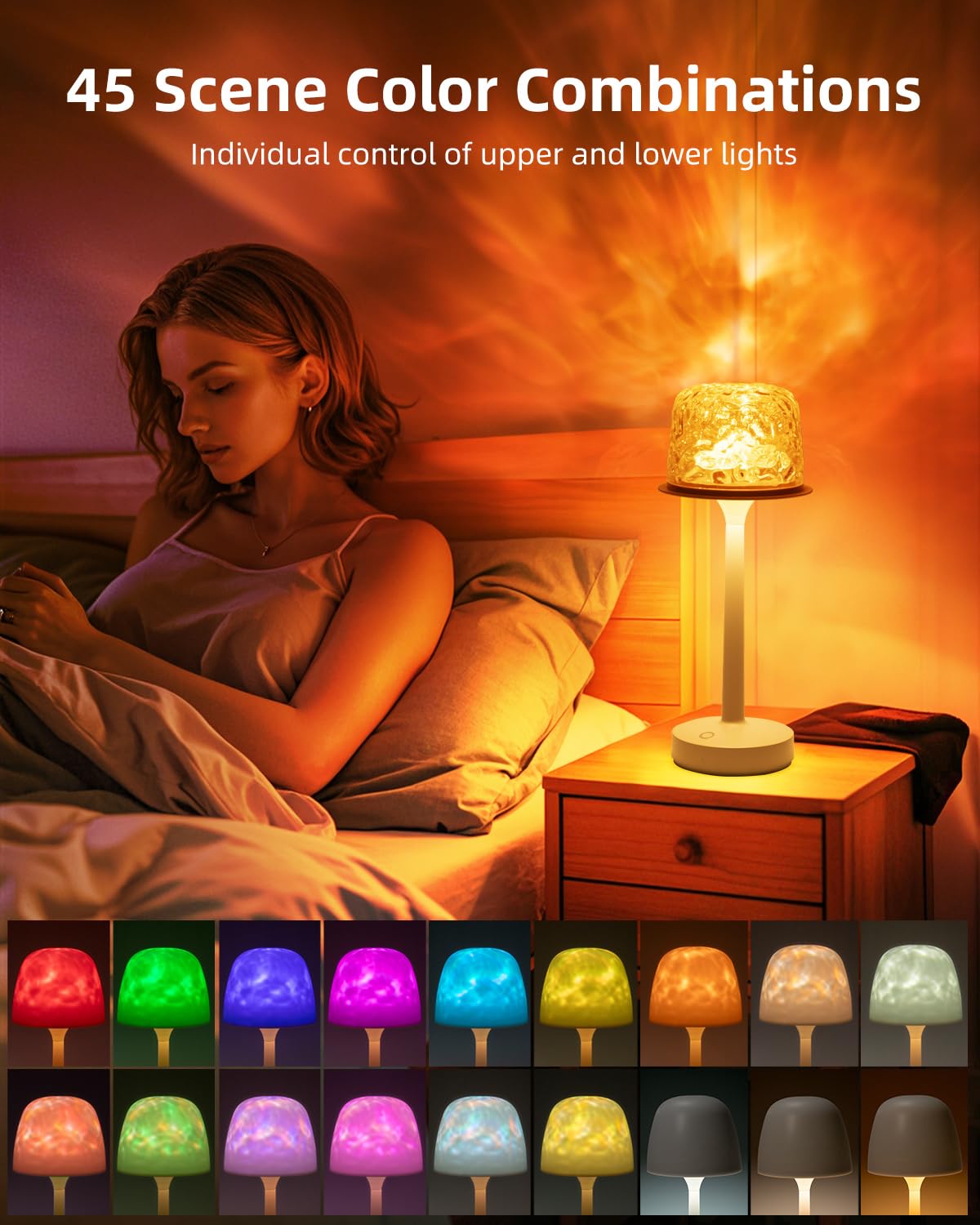 🔥Last Day 50% OFF🔥RGB Ocean Wave Cordless Projector Light