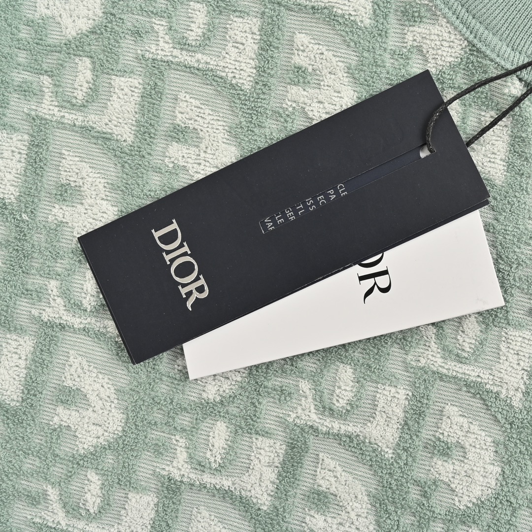Dior 24ss full print monogram jacquard towel short sleeve