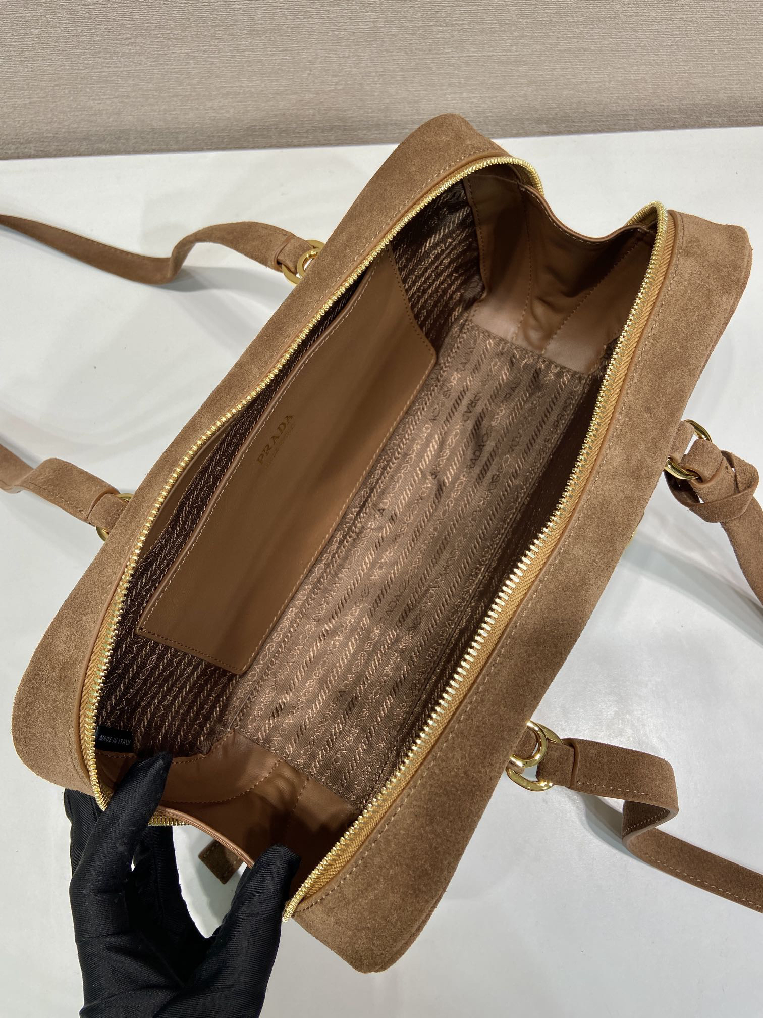 Prada suede used bag 1BB116